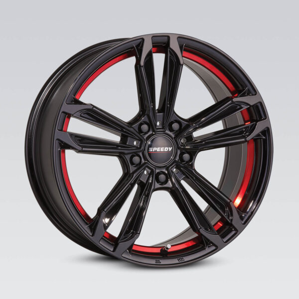 Tyres Discount Brisbane | Redback | Piano Black | Red Undercut | Speedy Wheels