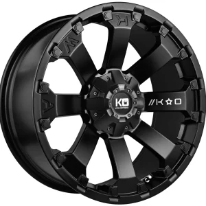 King Wheels AMBUSH Satin Black alloy wheel | Discount Tyres Brisbane