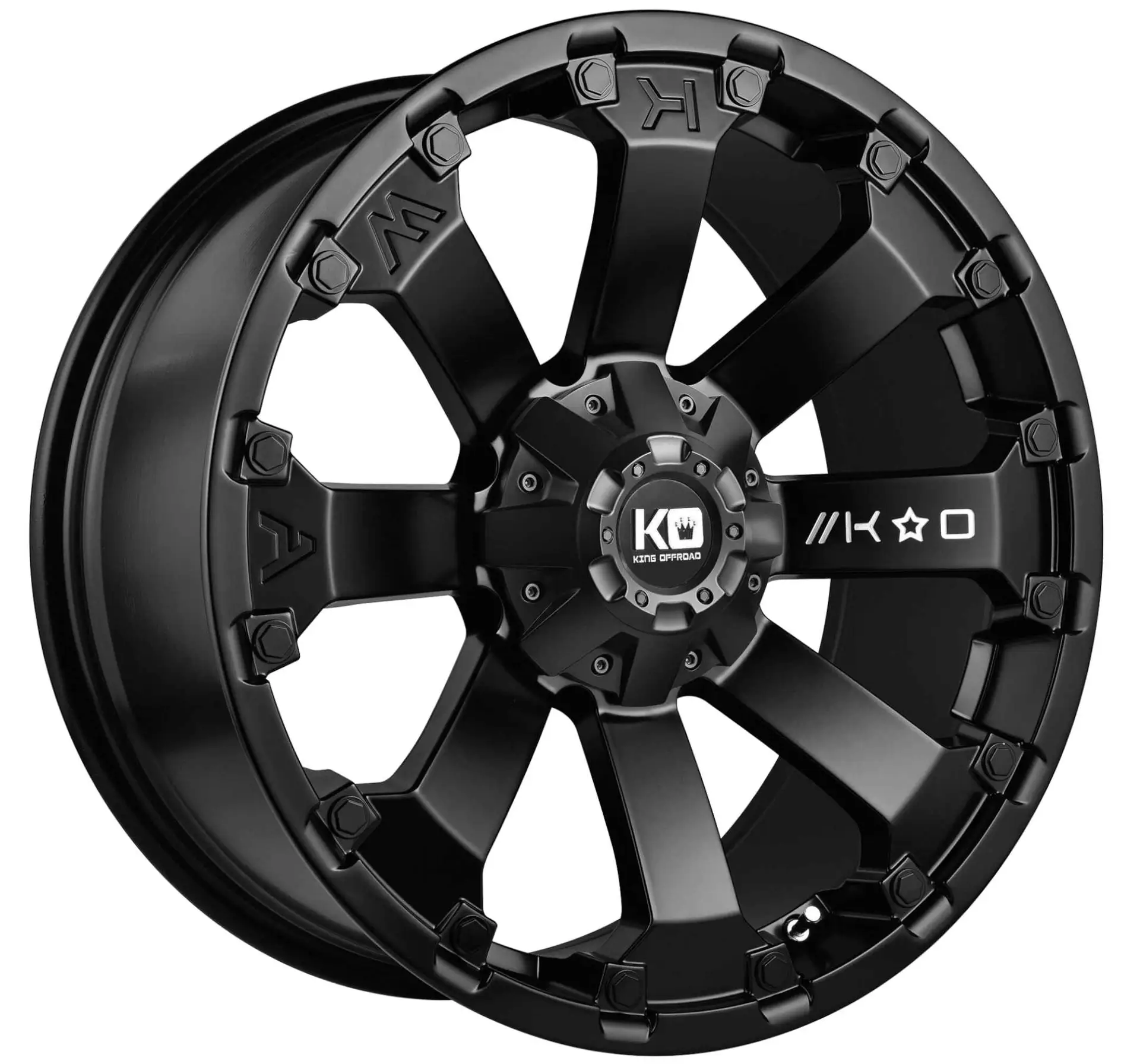 King Wheels AMBUSH Satin Black alloy wheel | Discount Tyres Brisbane