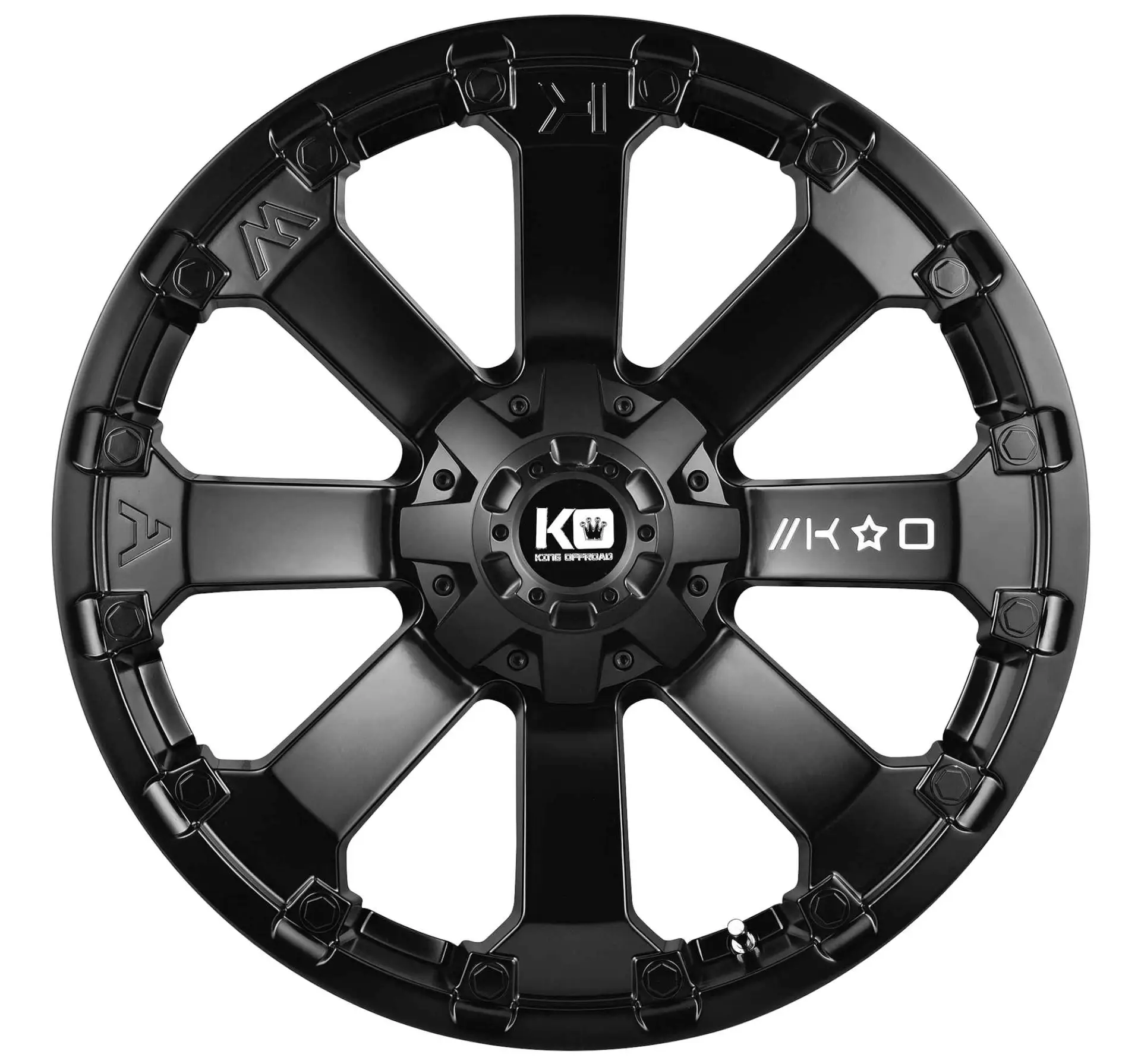 King Wheels AMBUSH Satin Black alloy wheel | Discount Tyres Brisbane