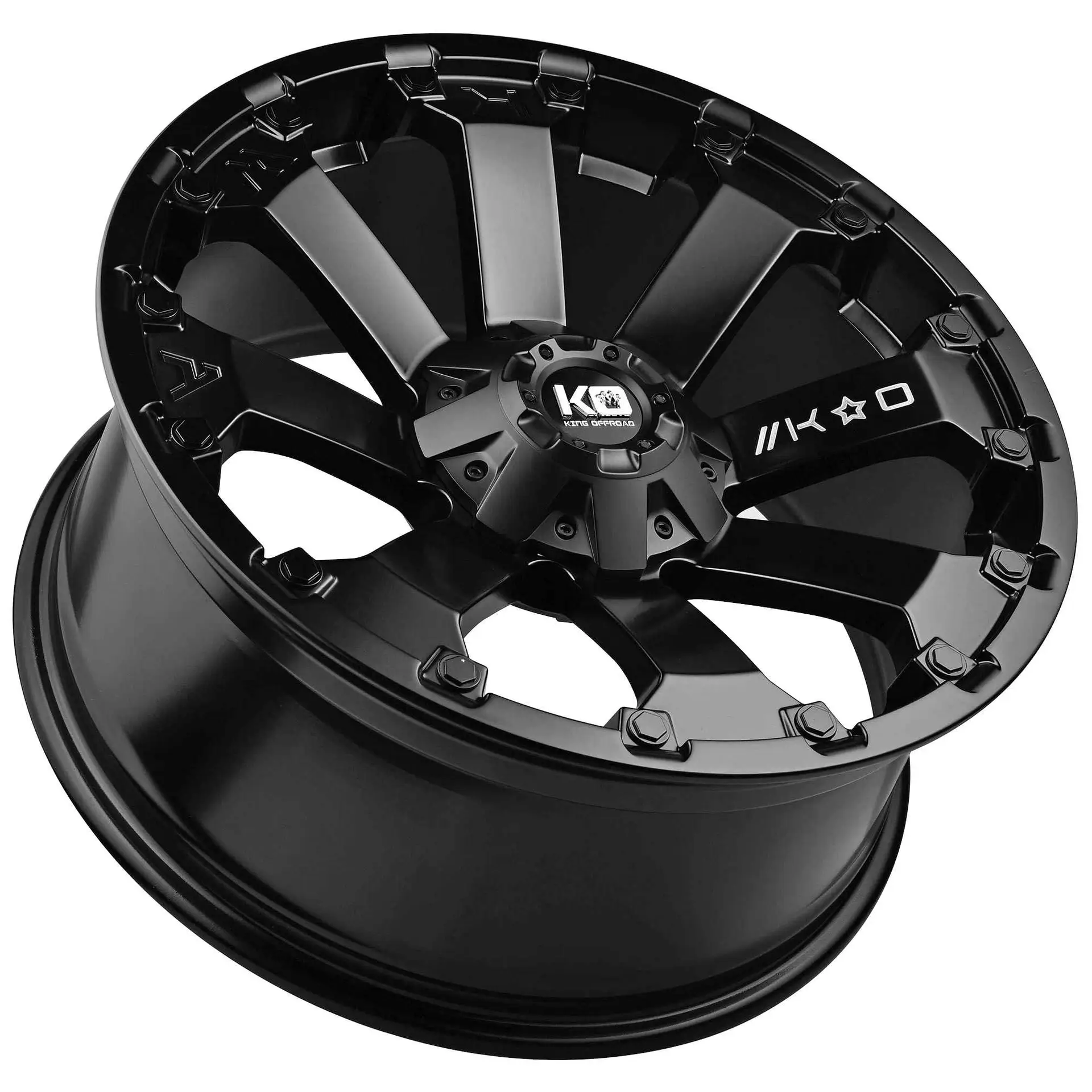 King Wheels AMBUSH Satin Black alloy wheel | Discount Tyres Brisbane