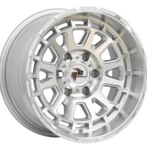 PDW BRUTAL Silver Machined 4x4 alloy wheel