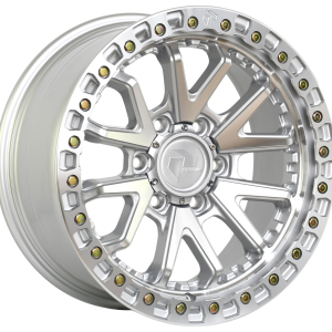 PDW DOMINATOR Silver Machined 4x4 alloy wheel