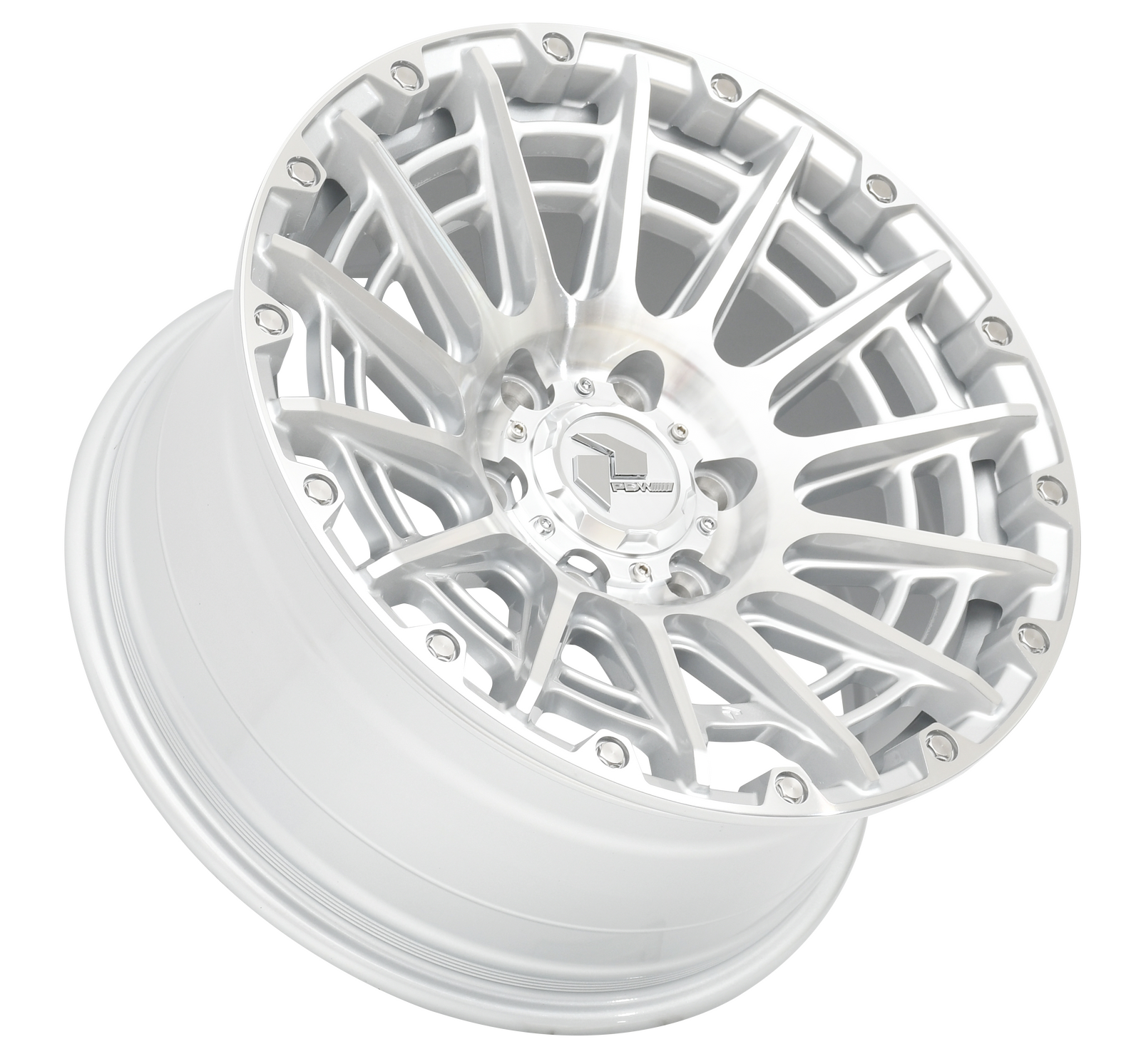 PDW SAVAGE Silver Machined 4x4 alloy wheel