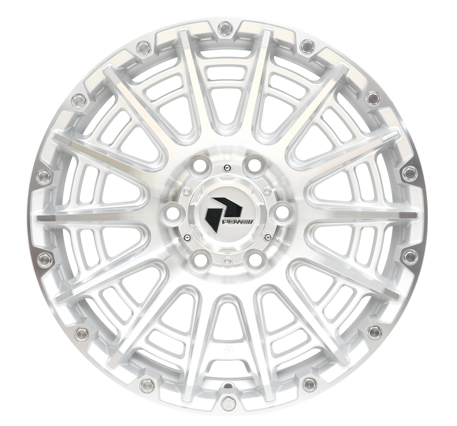 PDW SAVAGE Silver Machined 4x4 alloy wheel