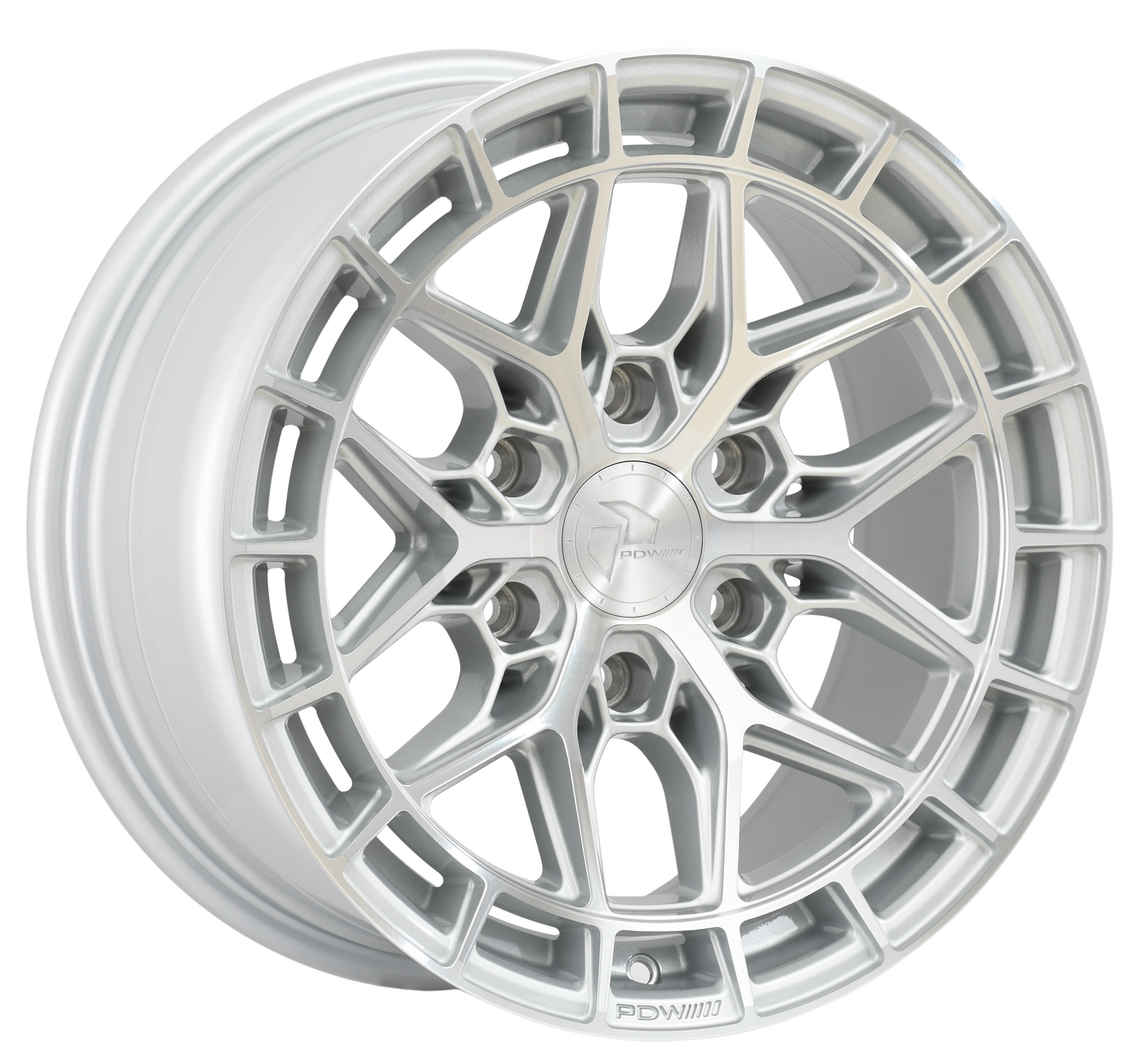 PDW TREMOR Silver Machined 4x4 alloy wheel
