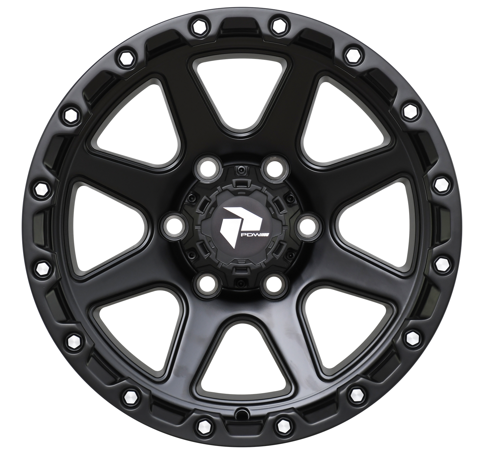 PDW TRW Ripper Satin Black 16x7.5 trailer alloy wheel