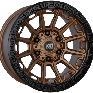 King Wheels WARRIOR Satin Bronze alloy wheel with Black Bead Ring | Discount Tyres Brisbane