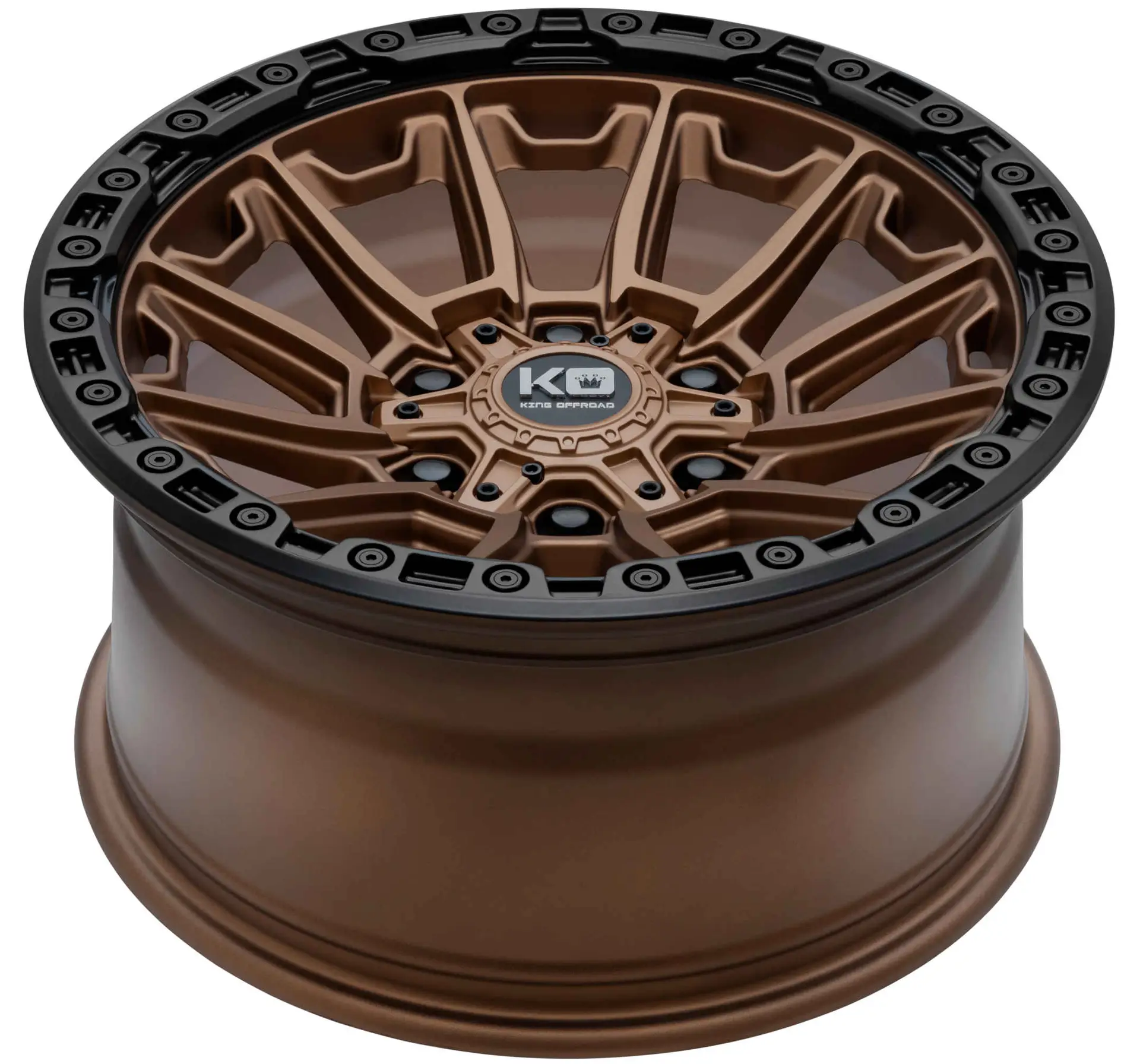 King Wheels WARRIOR Satin Bronze alloy wheel with Black Bead Ring | Discount Tyres Brisbane