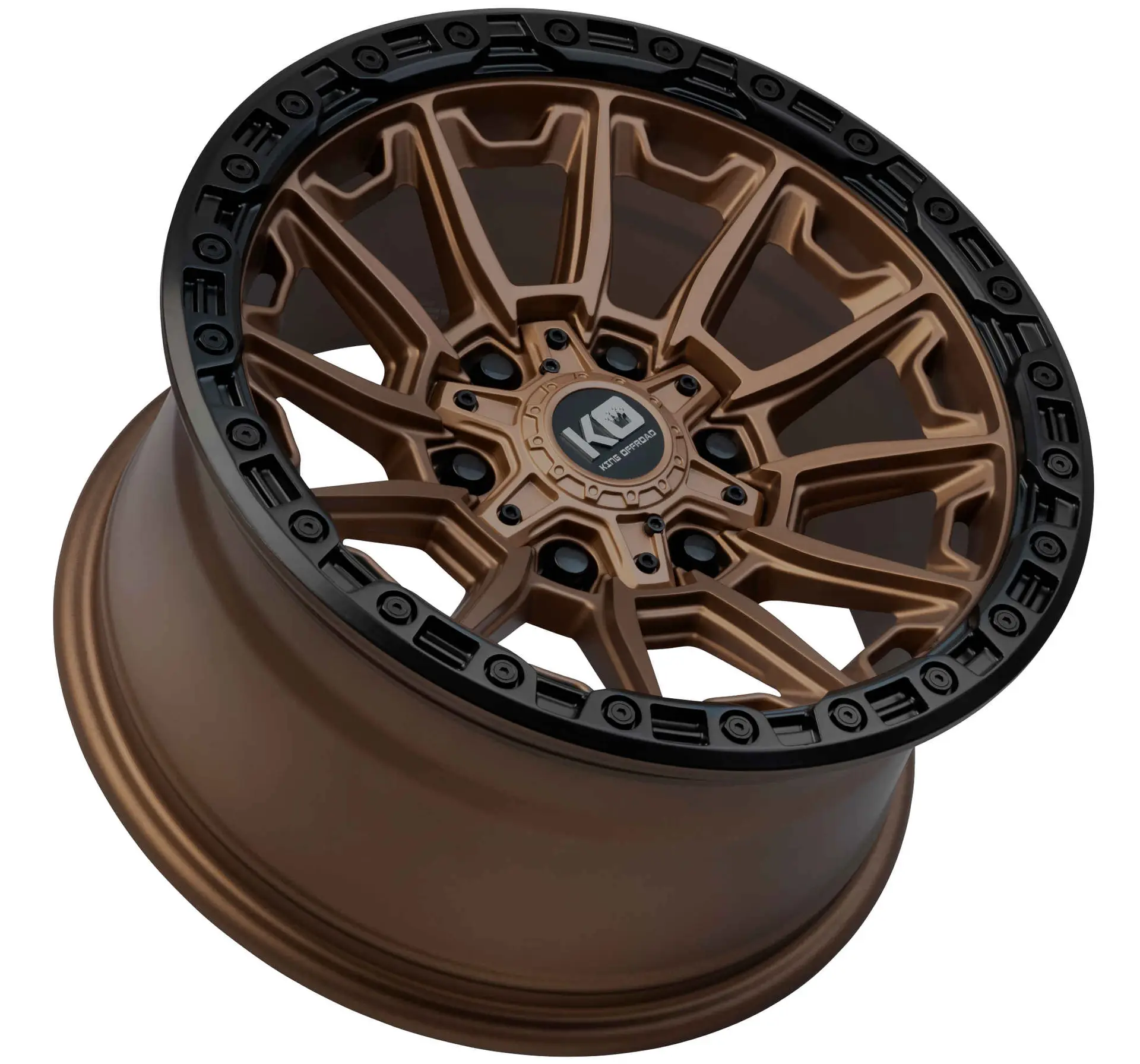 King Wheels WARRIOR Satin Bronze alloy wheel with Black Bead Ring | Discount Tyres Brisbane