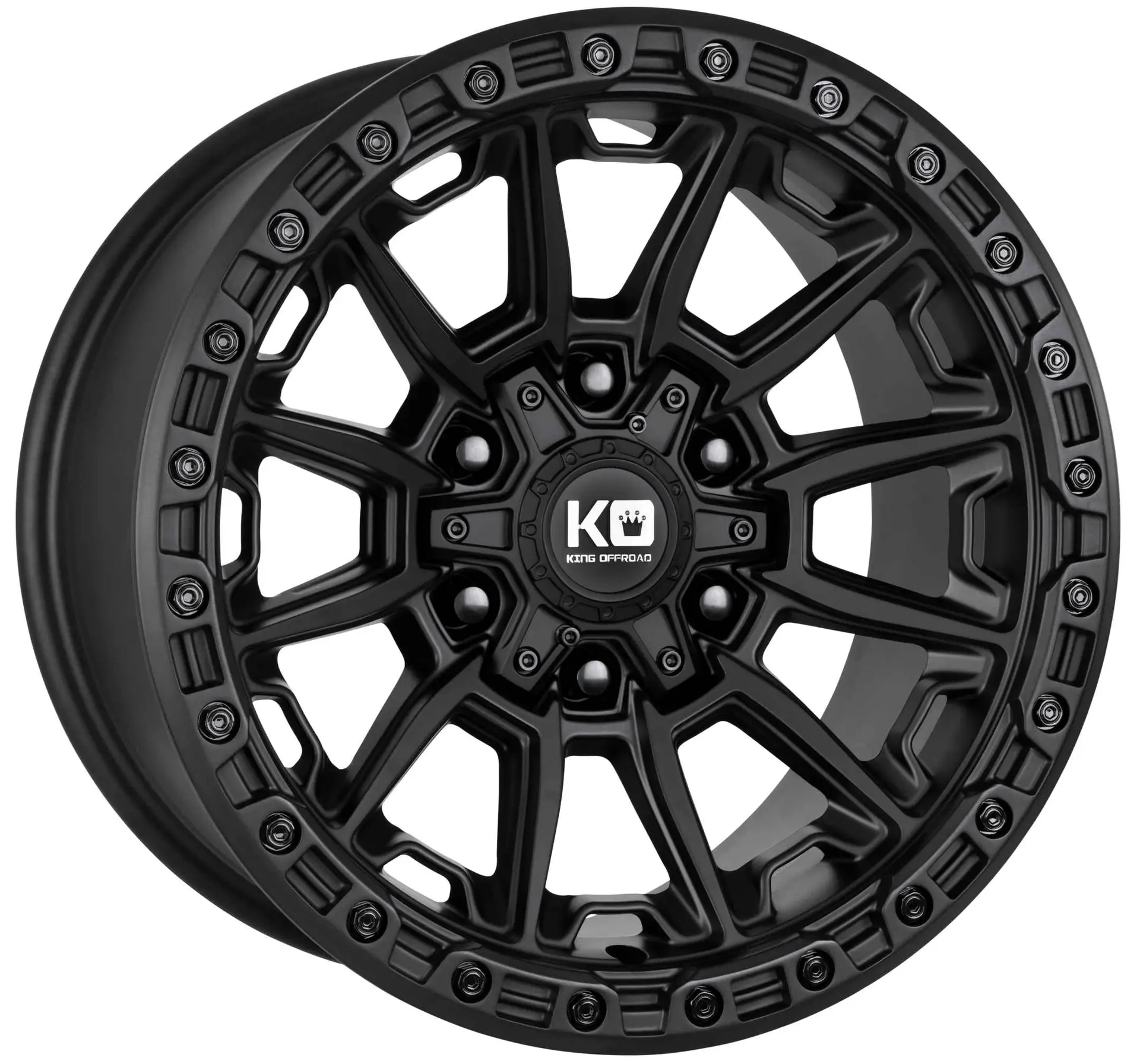 King Wheels WARRIOR Satin Black alloy wheel | Discount Tyres Brisbane